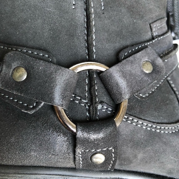 Earth Suede Leather Harness Boot Ash Everglade Size 6 - Picture 9 of 11